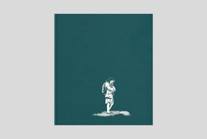 Teal book cover with a white illustration of a girl waiting for the morning school bus